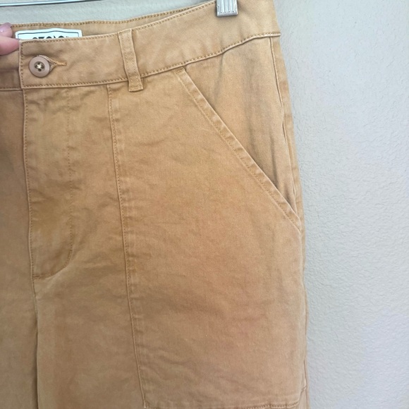 Backcountry Stoic Venture Embroidered Pocket Wide Leg Pants Tan Size 12 - Picture 5 of 8